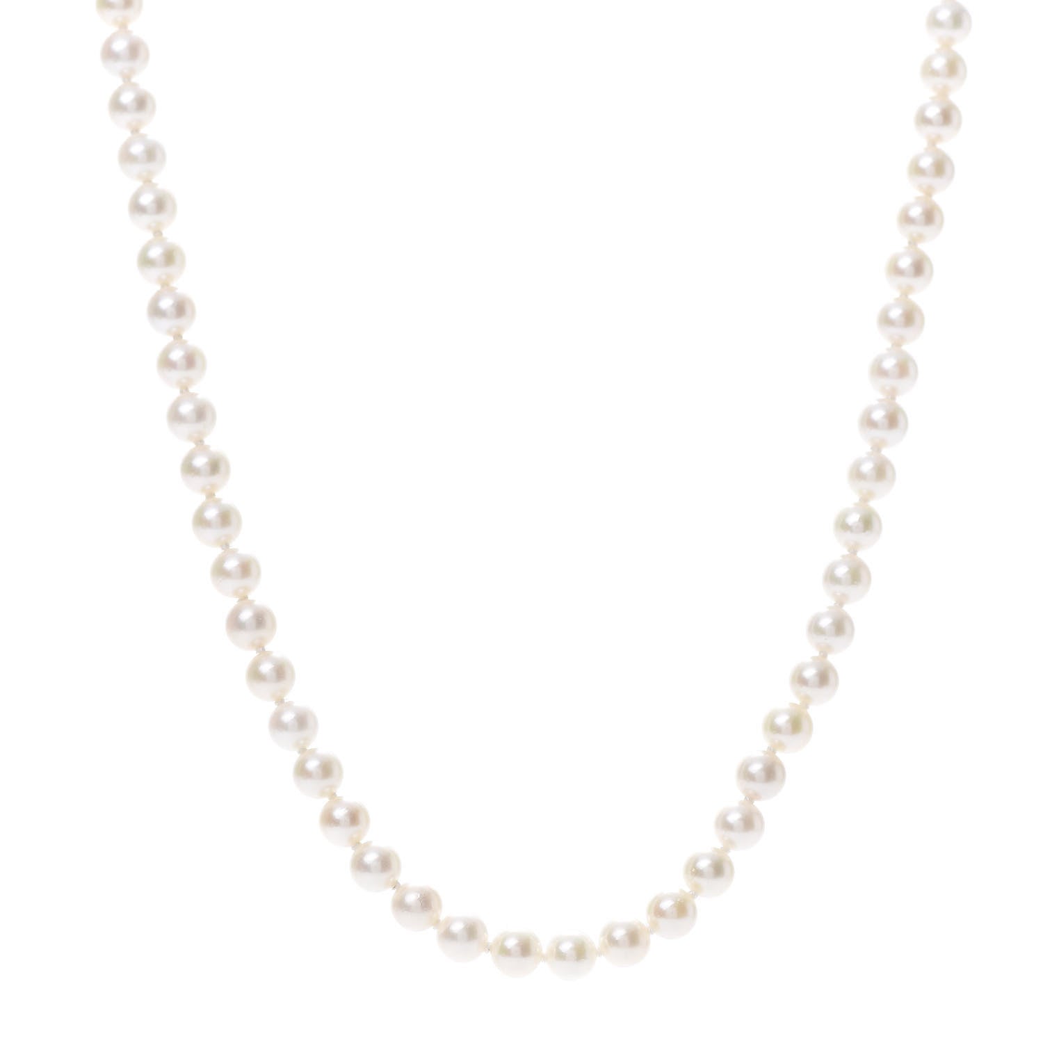 Mikimoto 18K Yellow Gold Akoya Pearl 5-5.5mm Strand Necklace 18" 1 of 5
