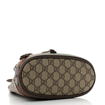 Gucci GG Supreme Monogram Web Small Ophidia Bucket Bag Brown 4 of 14