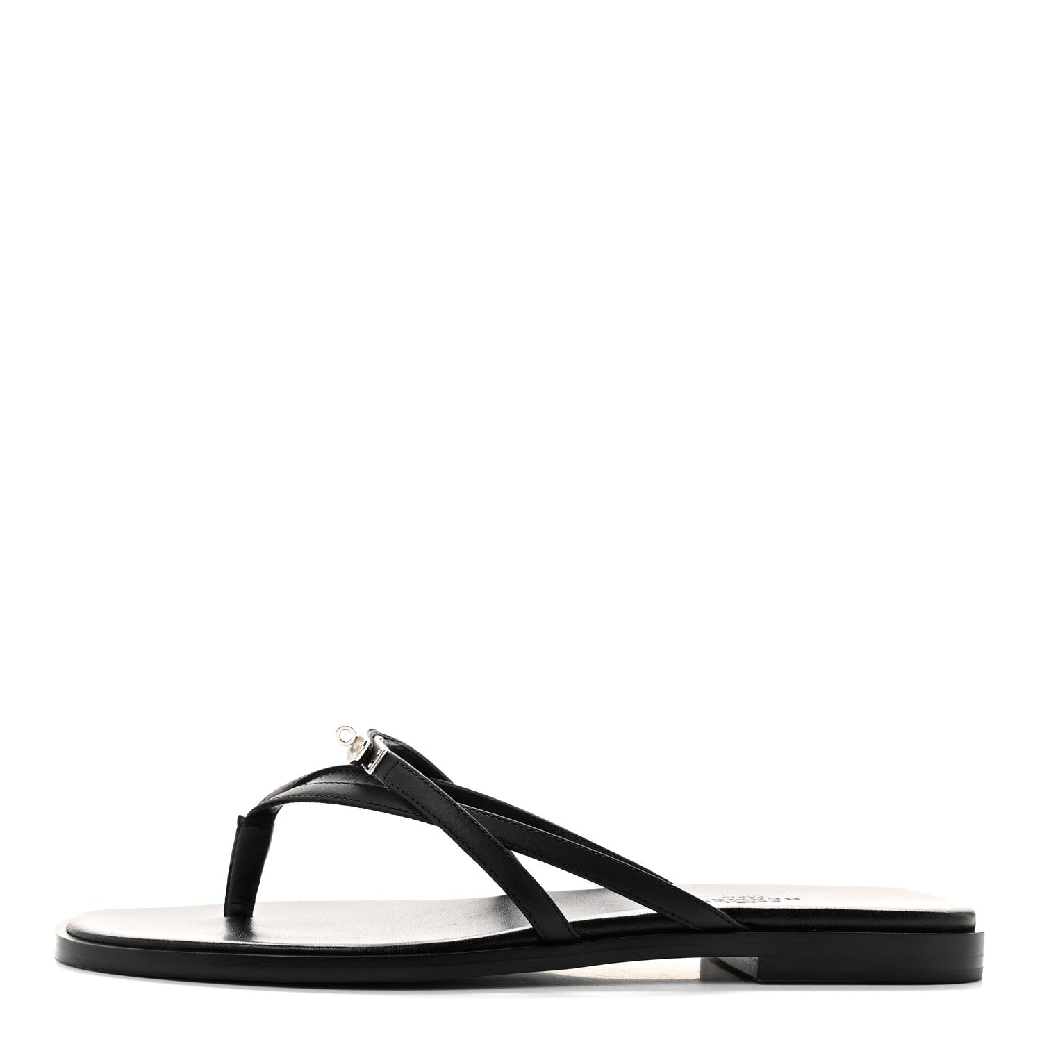 Hermes Calfskin Miss Sandals 38 Black 1 of 9