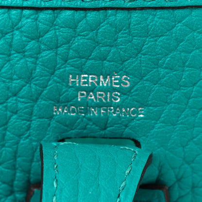 Hermes Taurillon Clemence Evelyne TPM Bleu Paon 6 of 11