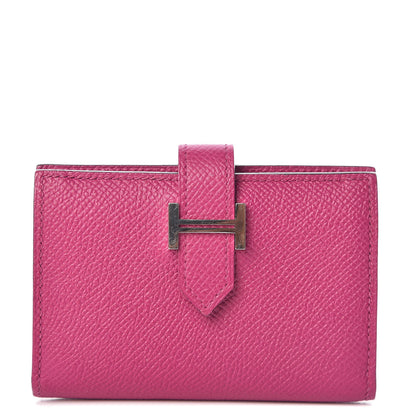 Hermes Epsom Bearn Card Holder Wallet Rose Pourpre 1 of 9