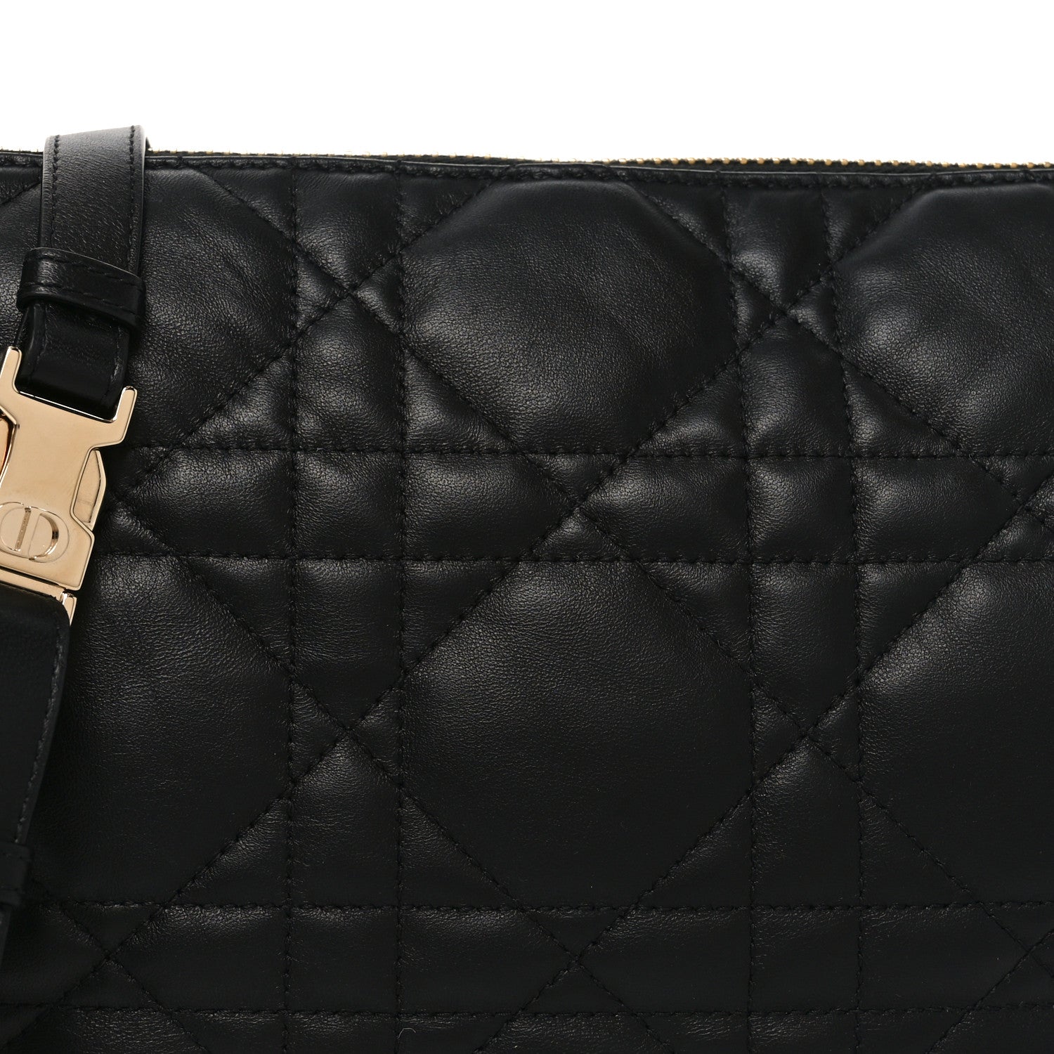 Christian Dior Lambskin Cannage Medium Dior Vibe Hobo Bag Black 6 of 8