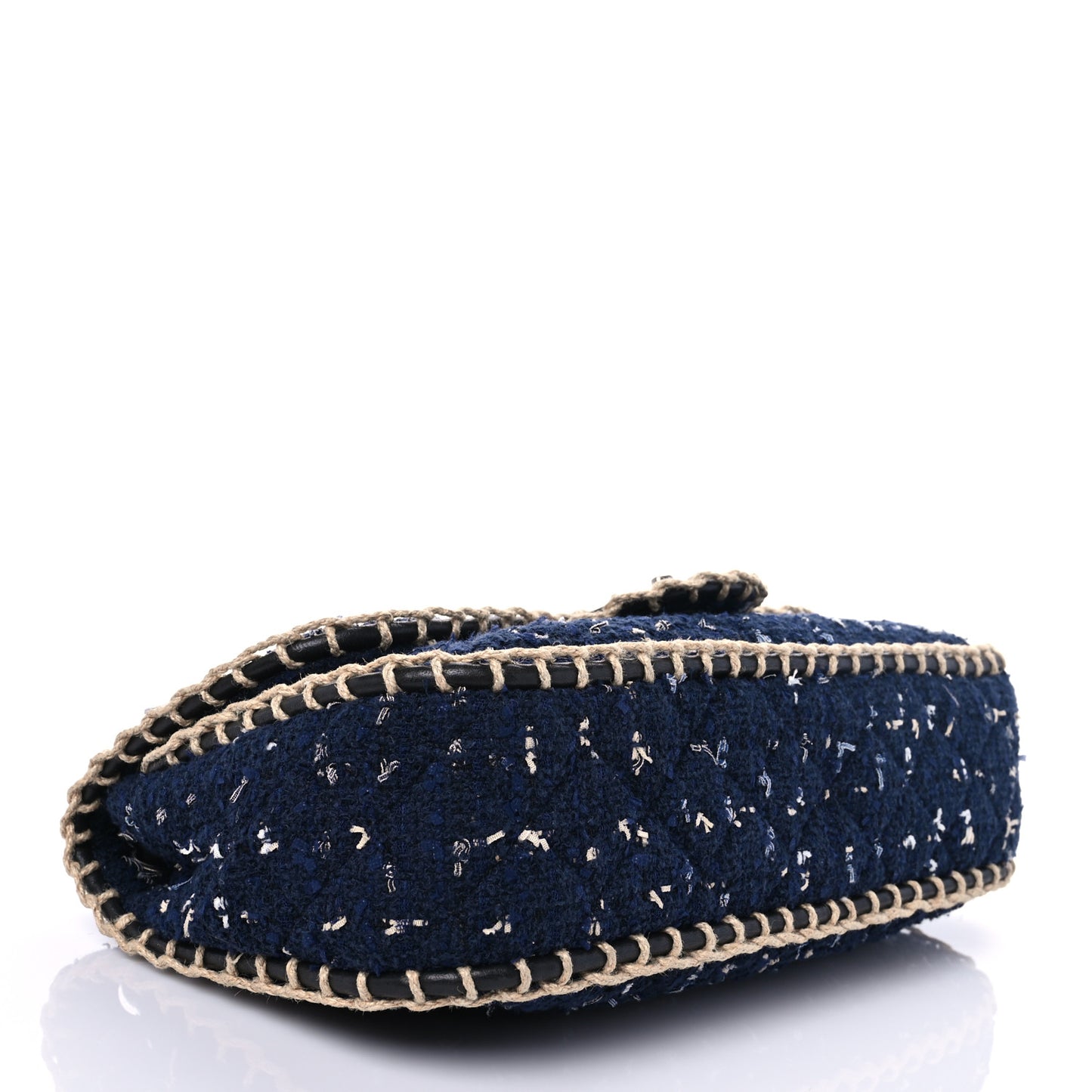 Tweed Woven Single Flap Navy Multicolor