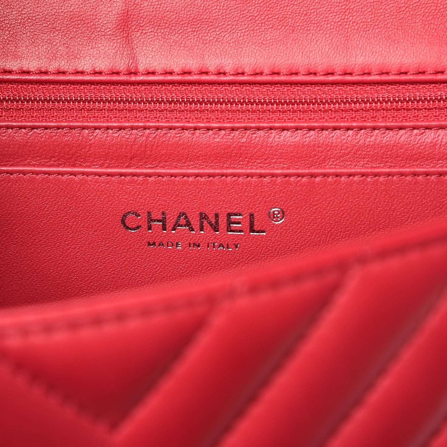 Chanel Lambskin Chevron Maxi Single Flap Dark Pink 6 of 6