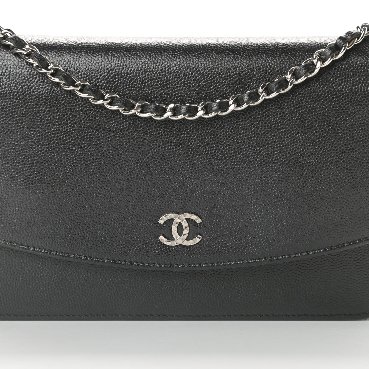 Chanel Caviar Sevruga Wallet On Chain WOC Black 9 of 14