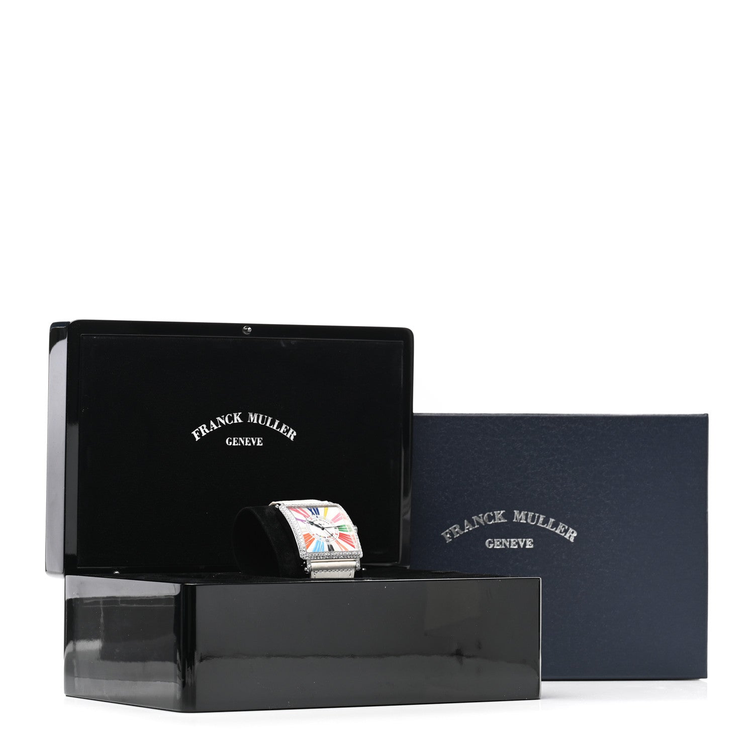 Franck Muller 18K White Gold Alligator Diamond Pave Bezel 42mm Master Square Automatic Watch 6000KSCDTD 5 of 6