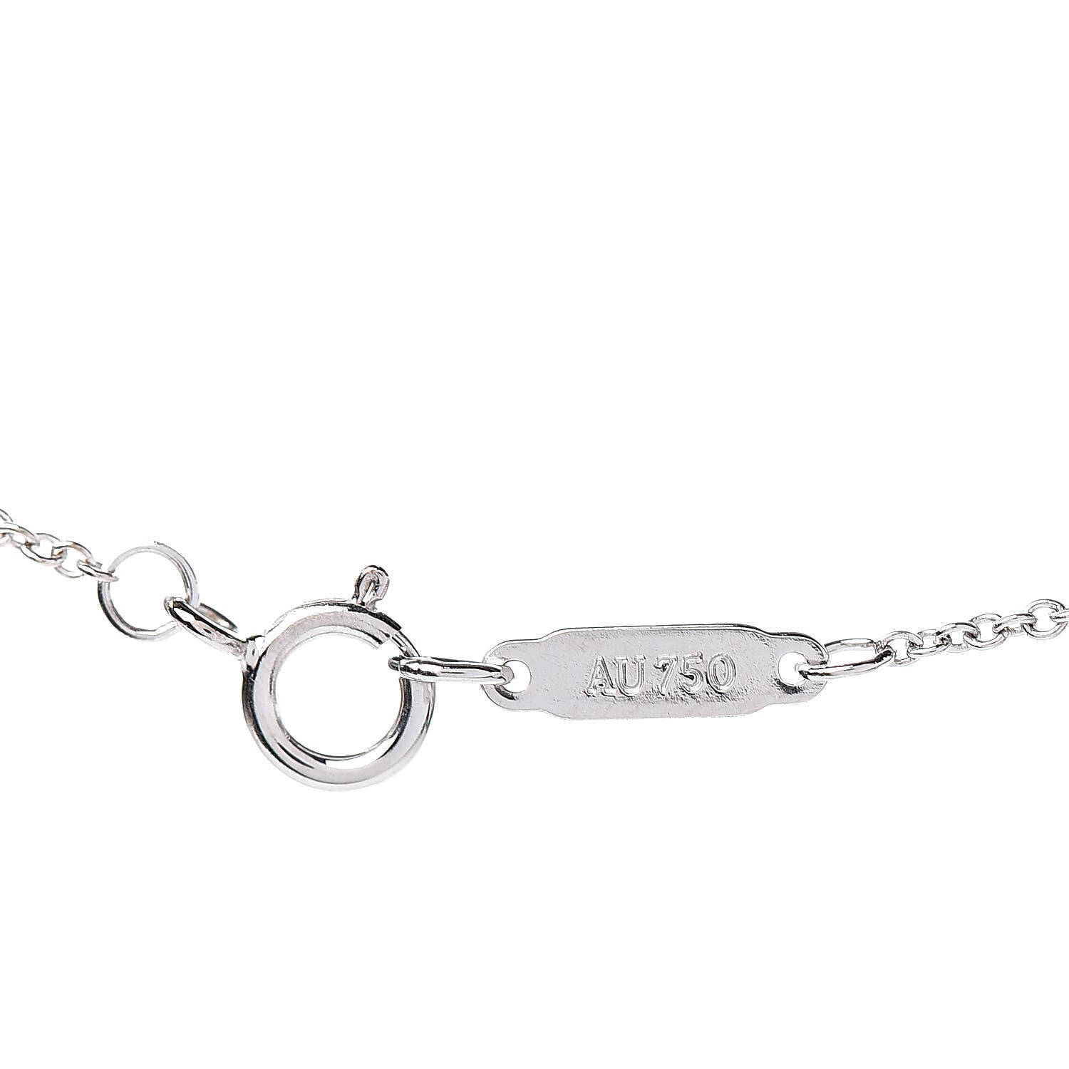 Tiffany 18K White Gold Diamond Mini Cross Pendant Necklace 6 of 7