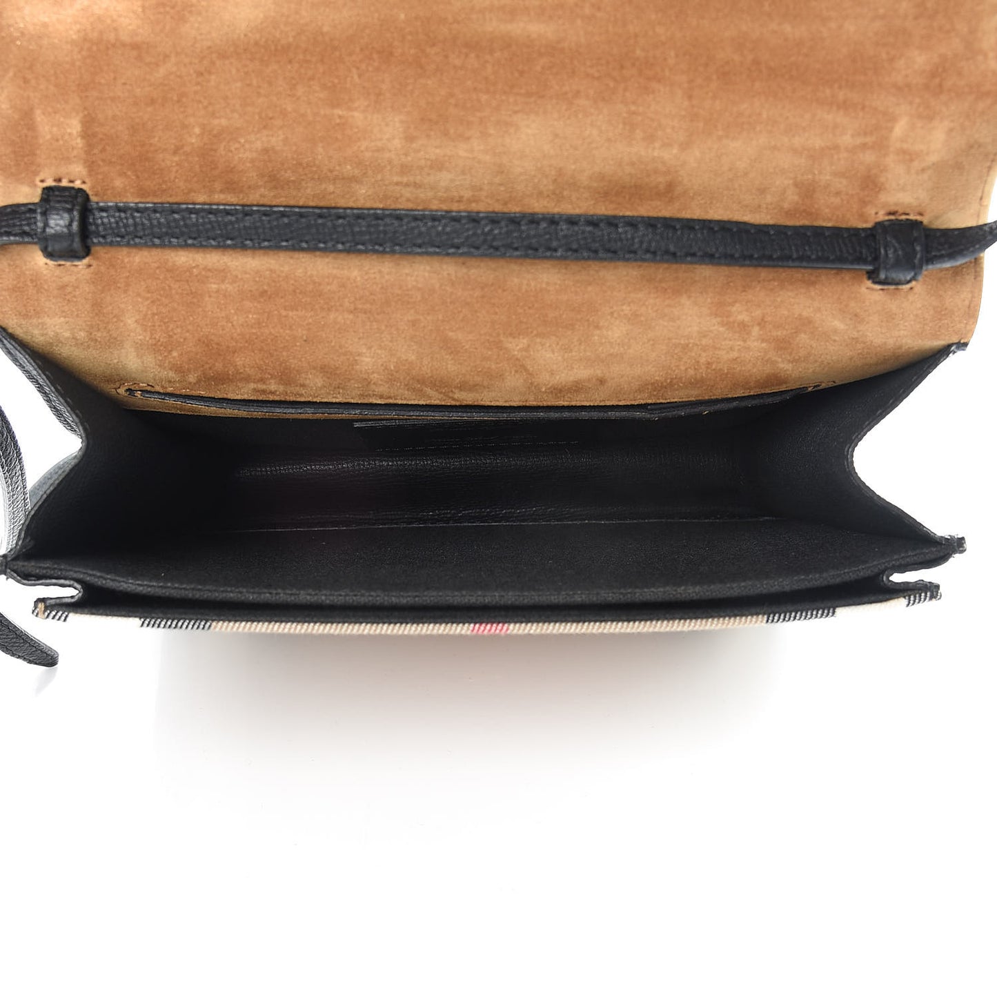Derby Calfskin House Check Small Macken Crossbody Bag Black