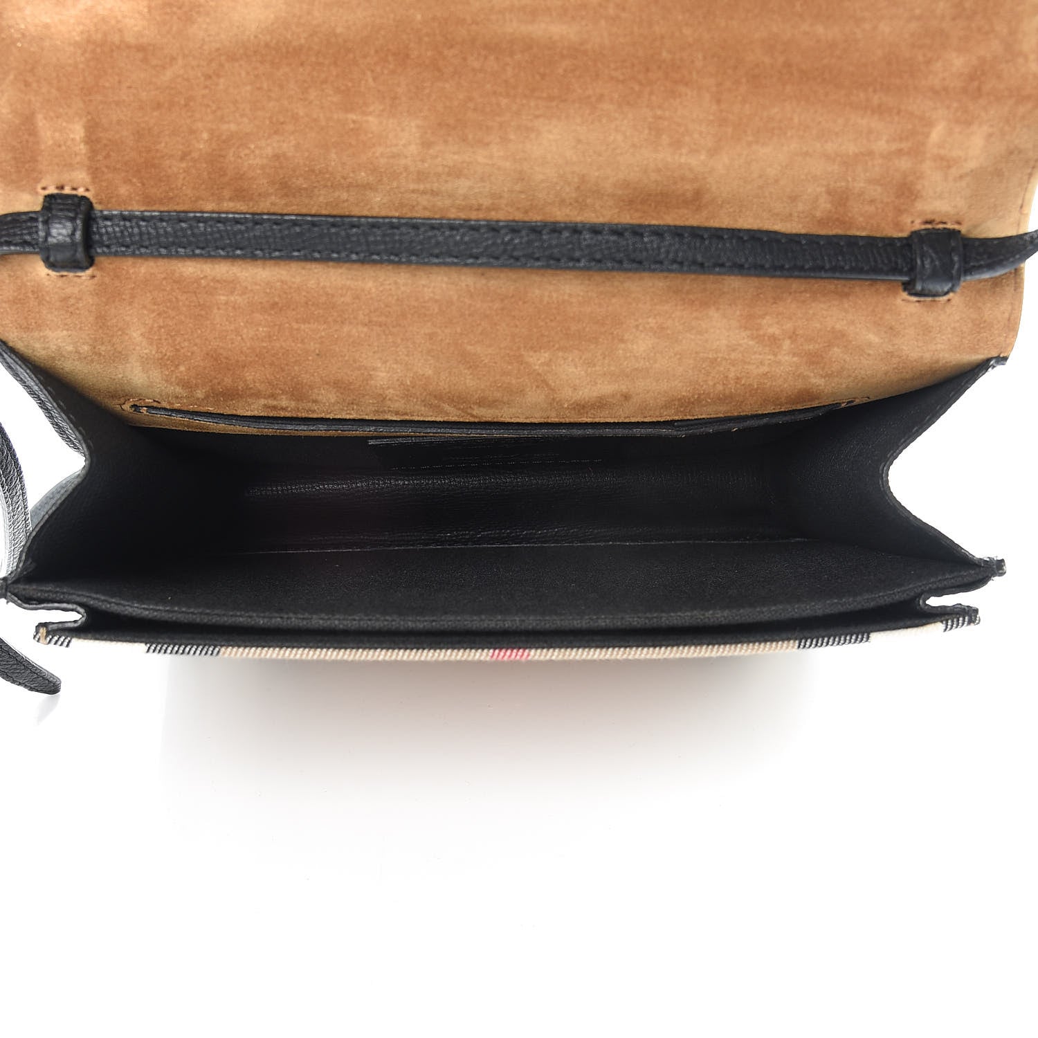 Burberry Derby Calfskin House Check Small Macken Crossbody Bag Black 5 of 13