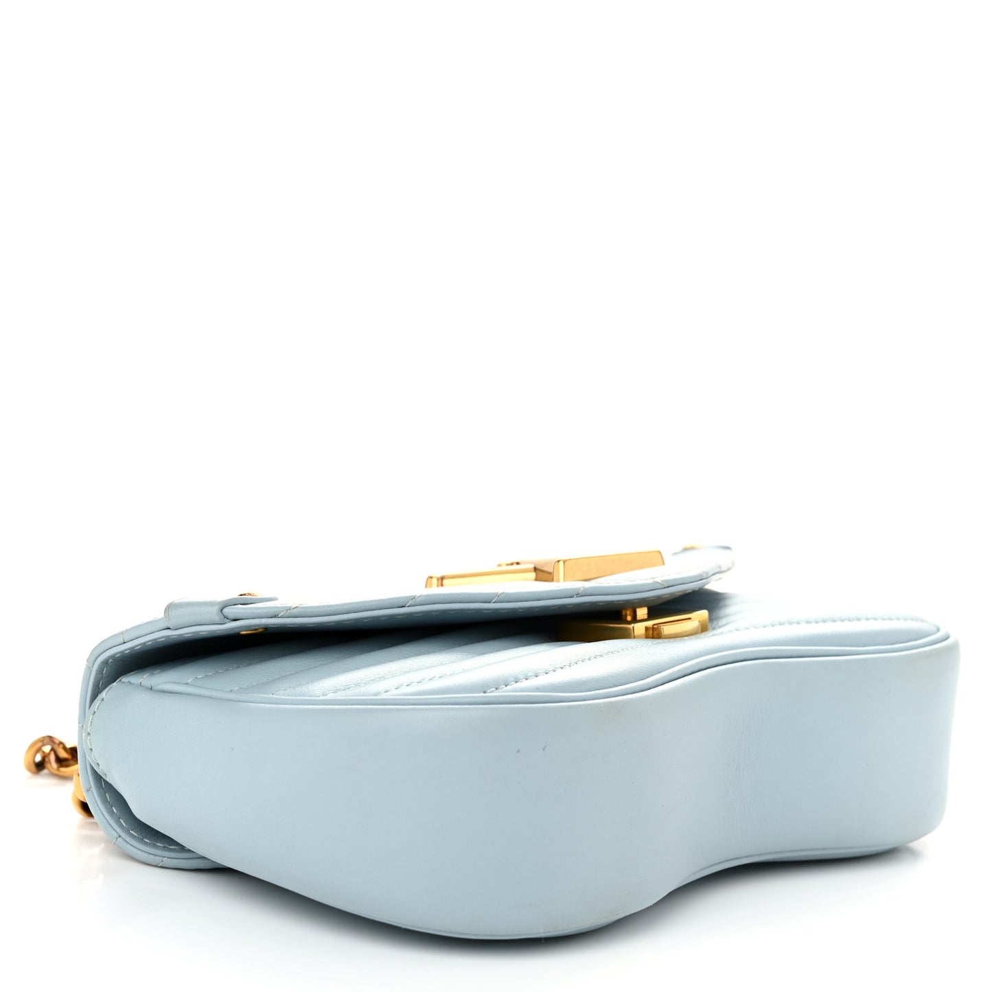 Calfskin New Wave Chain PM Porcelain Blue