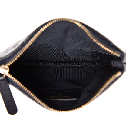 Chanel Caviar Quilted Small Cosmetic Case Navy 5 of 8
