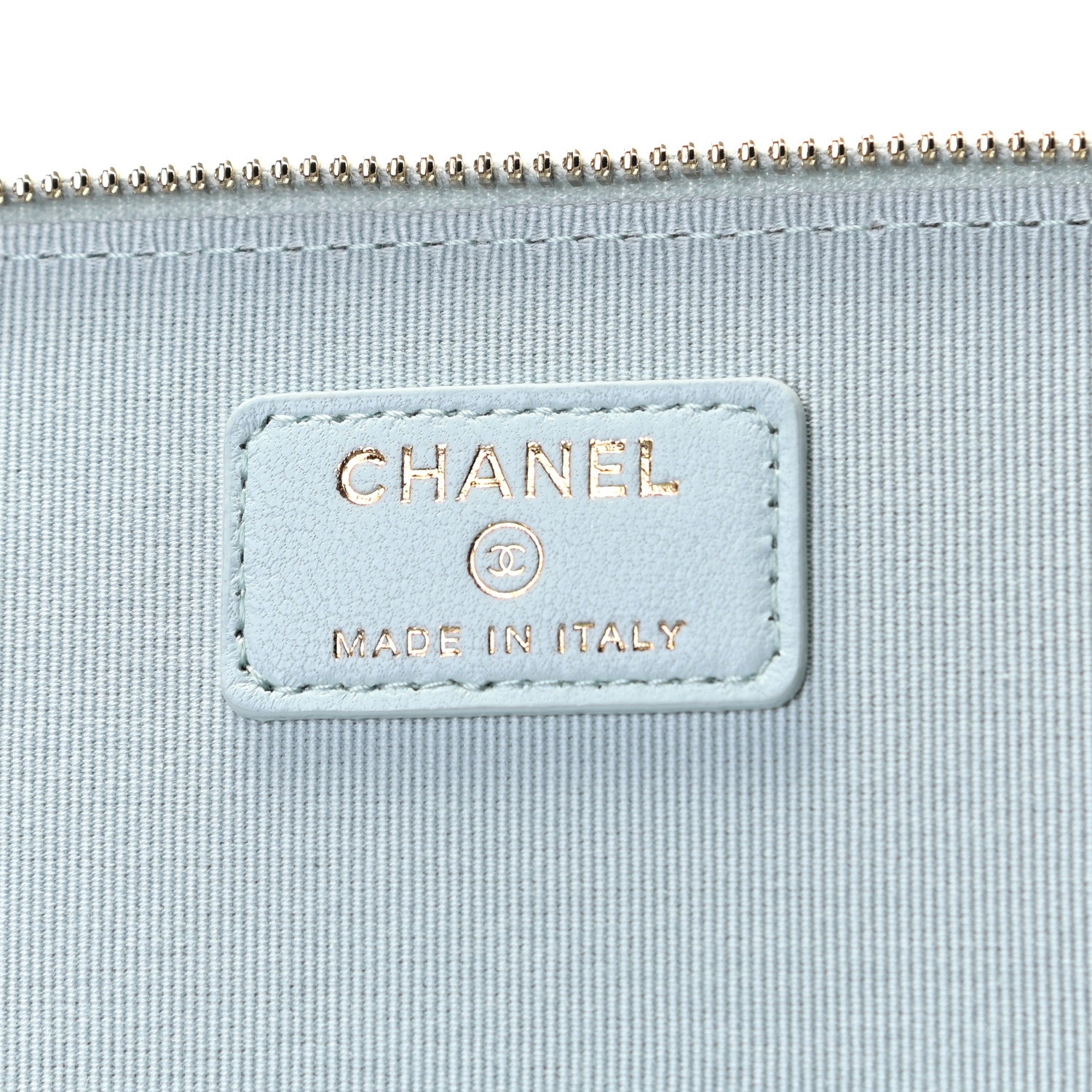 Chanel Lambskin Quilted Small Top Handle Vanity Case With Chain Light Blue 5 of 10