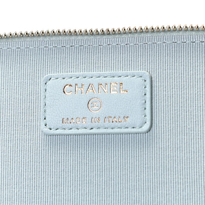 Chanel Lambskin Quilted Small Top Handle Vanity Case With Chain Light Blue 5 of 10