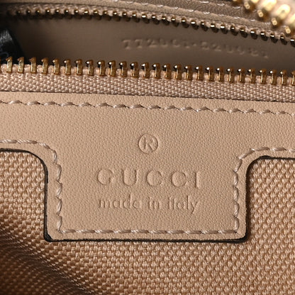 Gucci Summer Denim Calfskin GG Monogram Small Ophidia Top Handle Bag Souffle Rose 7 of 11