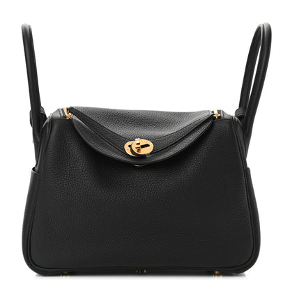 Hermes Taurillon Clemence Lindy 26 Black 1 of 11