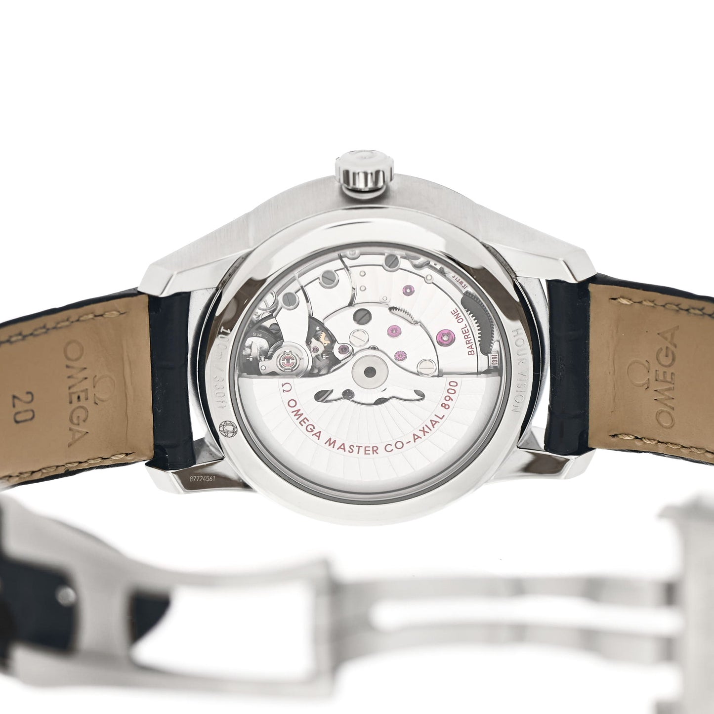 Stainless Steel Alligator 41mm De Ville Hour Vision Automatic Watch Blue 433.13.41.21.03.001