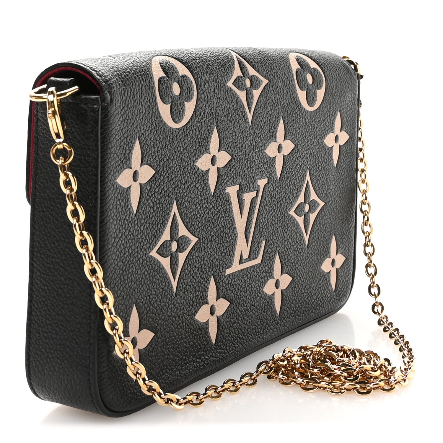 Louis Vuitton Empreinte Monogram Giant Felicie Pochette Black Beige 4 of 11