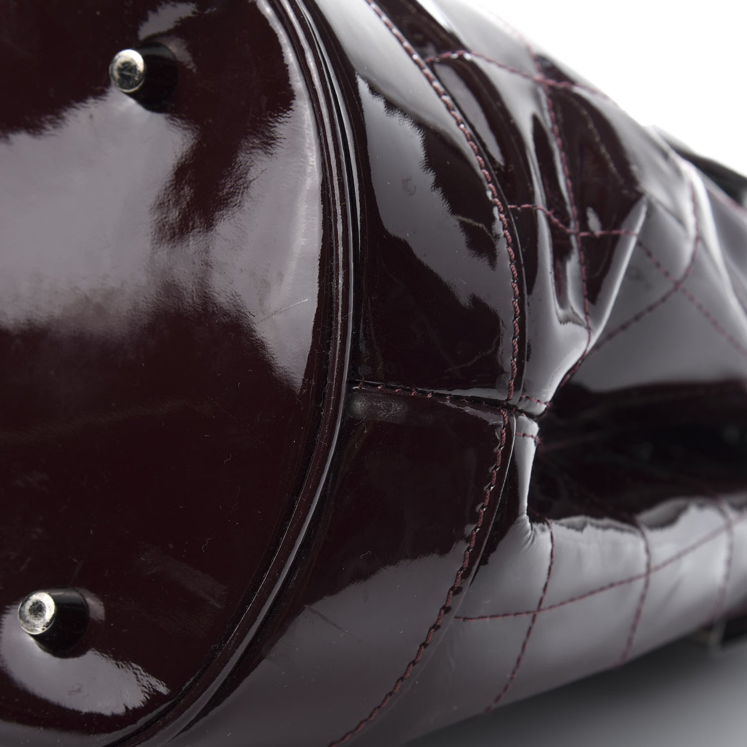 Burberry Patent Quilted Small Eastmore Landscape Tote Plum 10 of 11