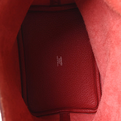 Hermes Taurillon Clemence Picotin Lock 18 PM Rouge Garance 5 of 10