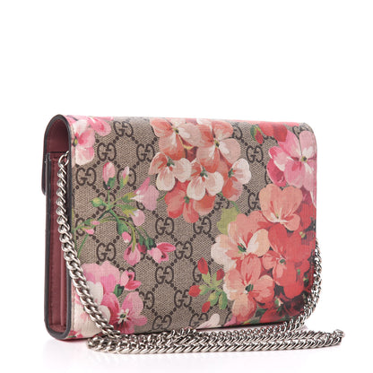 Gucci GG Supreme Monogram Blooms Mini Dionysus Chain Wallet Beige Multicolor Dry Rose 3 of 15