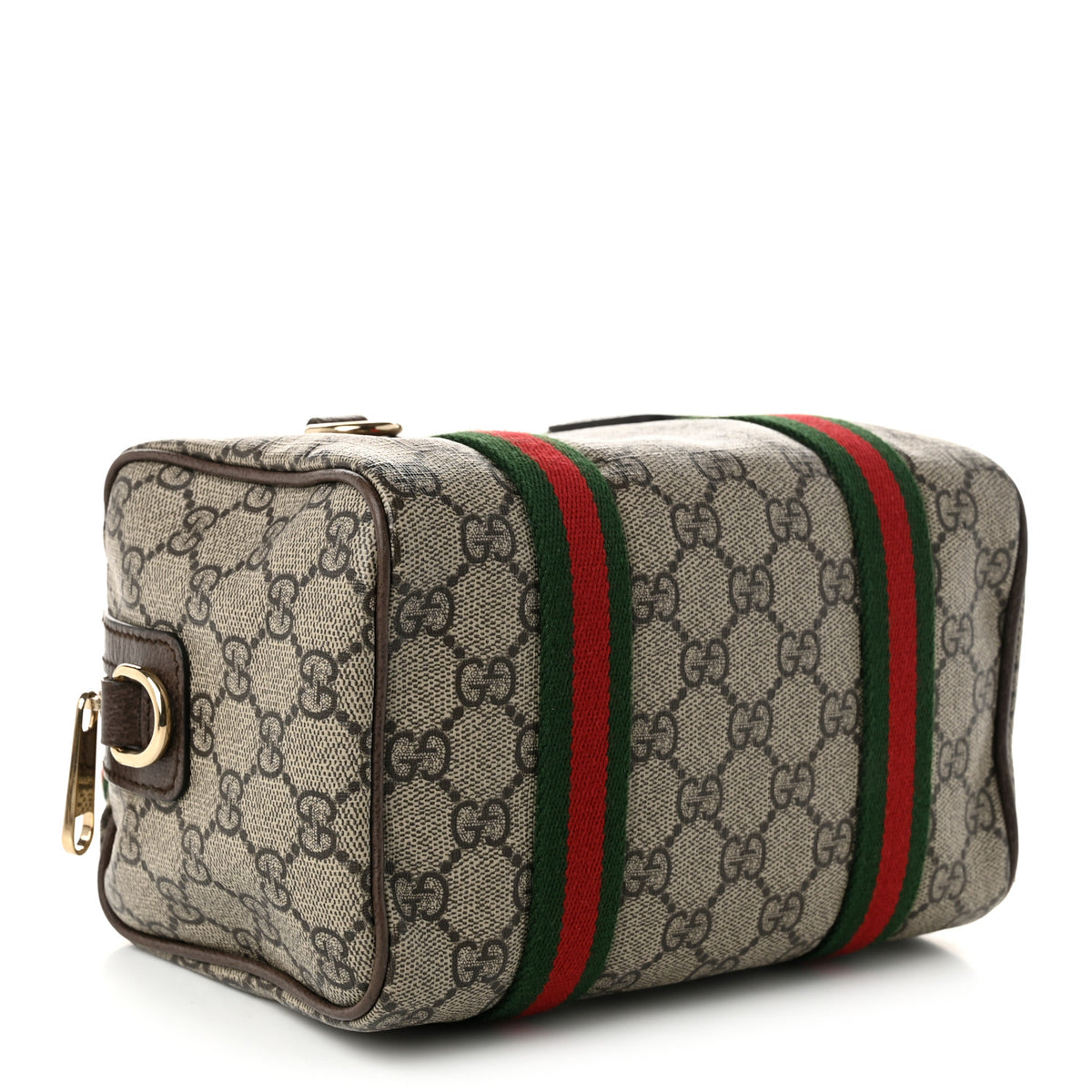 Gucci GG Supreme Web Mini GG Top Handle Bag Beige Ebony New Acero 4 of 12