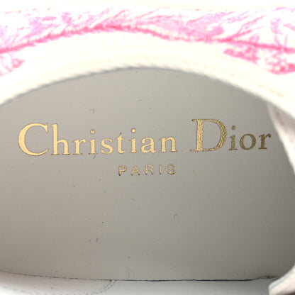 Christian Dior Canvas Fluo Toile De Jouy Embroidered Womens Walk'N'Dior Low Top Sneakers 38 White Fuchsia 8 of 8