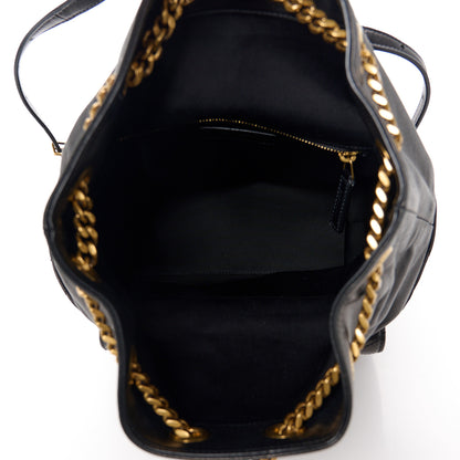Saint Laurent Lambskin Matelasse Monogram Joe Backpack Black 5 of 11