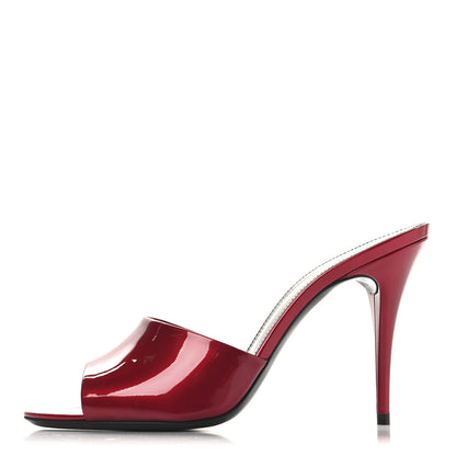 Saint Laurent Vernice Gloss La 16 95 Mule Sandals 39 Tibet Red 1 of 10