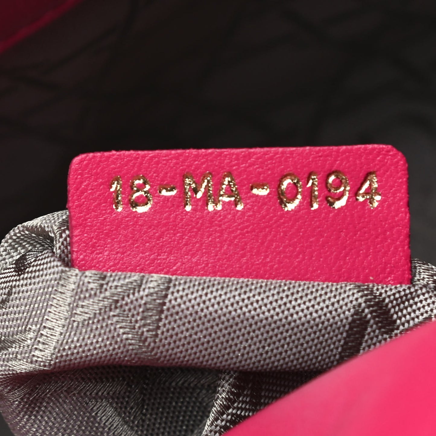 Lambskin Cannage Mini Lady Dior Fuchsia