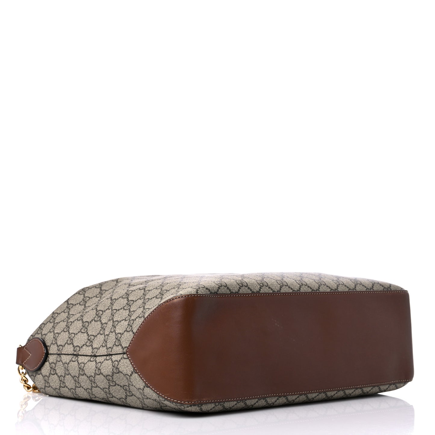 GG Supreme Monogram Large Linea A Hobo Light Brown