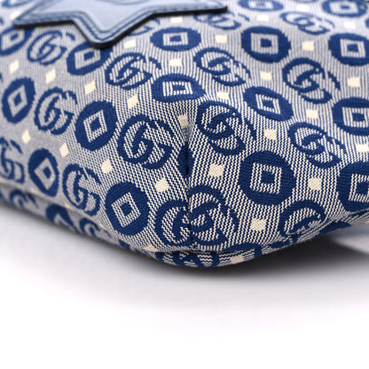 Gucci Canvas Big GG Dots Star Patch Childrens Belt Bag Blue 10 of 10