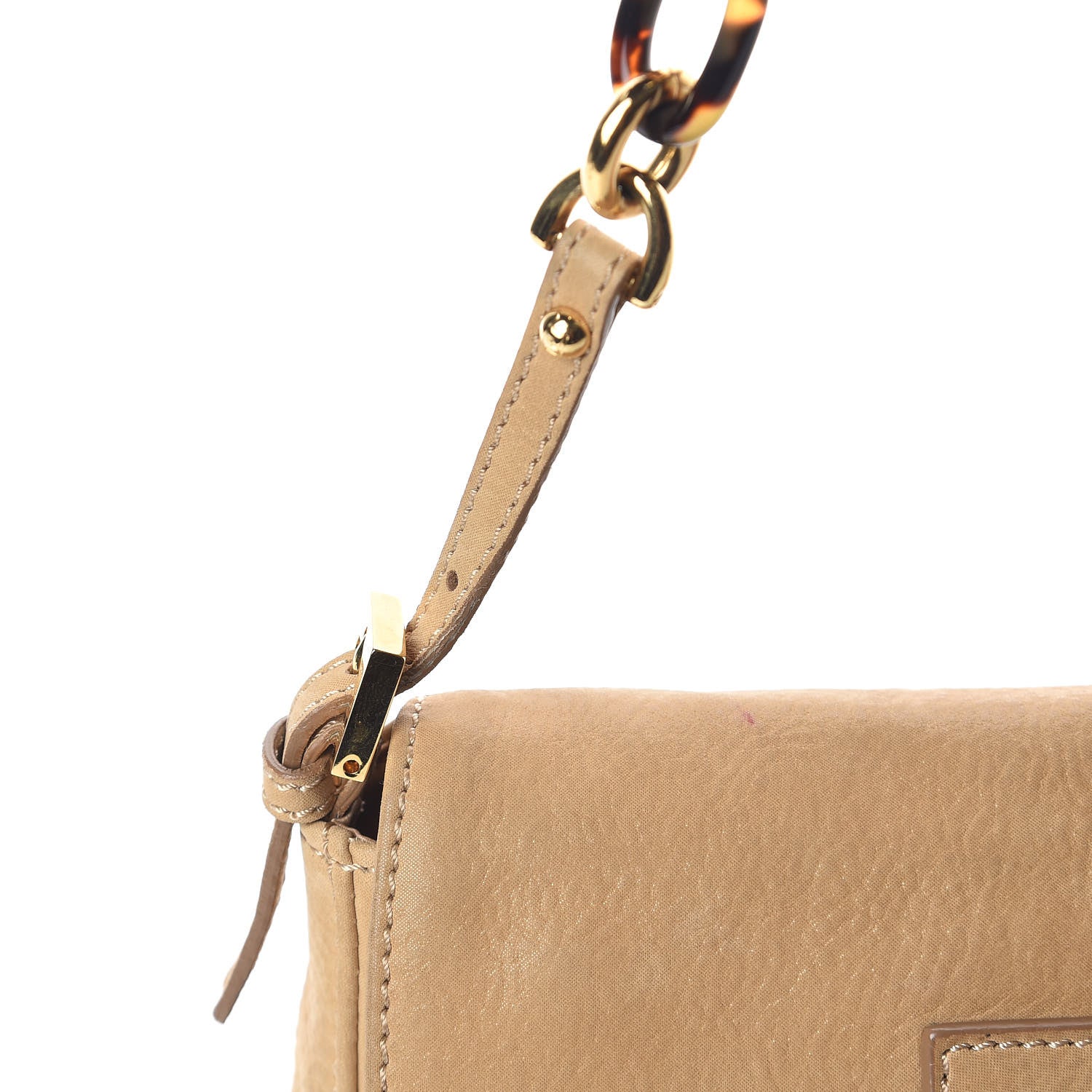 Fendi Vitello Savana Mini Mama Baguette Caramello Tartaruga Natural 10 of 18