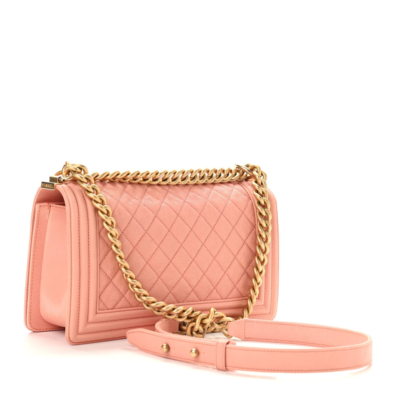 Chanel Caviar Quilted Medium Boy Flap Pink 3 of 9