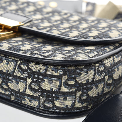 Christian Dior Oblique Flap Bag Navy Blue 10 of 10