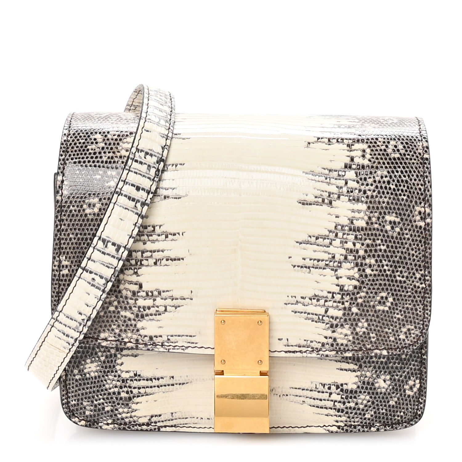 Celine Lizard Small Classic Box Flap Bag Natural 1 of 11