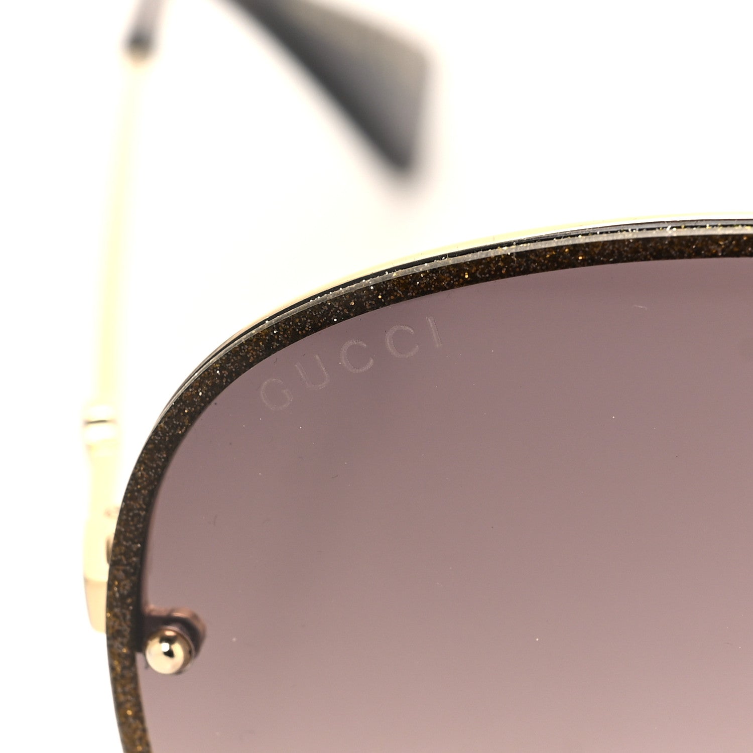Gucci Square Frame Sunglasses GG0228S Gold 7 of 8