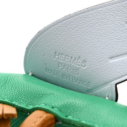 Hermes Milo Lambskin Grigri Rodeo Pegase Horse Bag Charm PM Menthe Sesame Bleu Brume 3 of 5