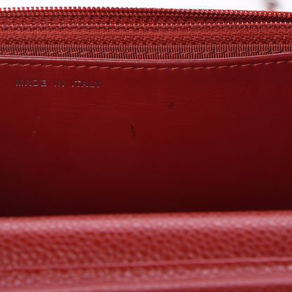 Chanel Caviar Quilted Wallet On Chain WOC Dark Red 8 of 12