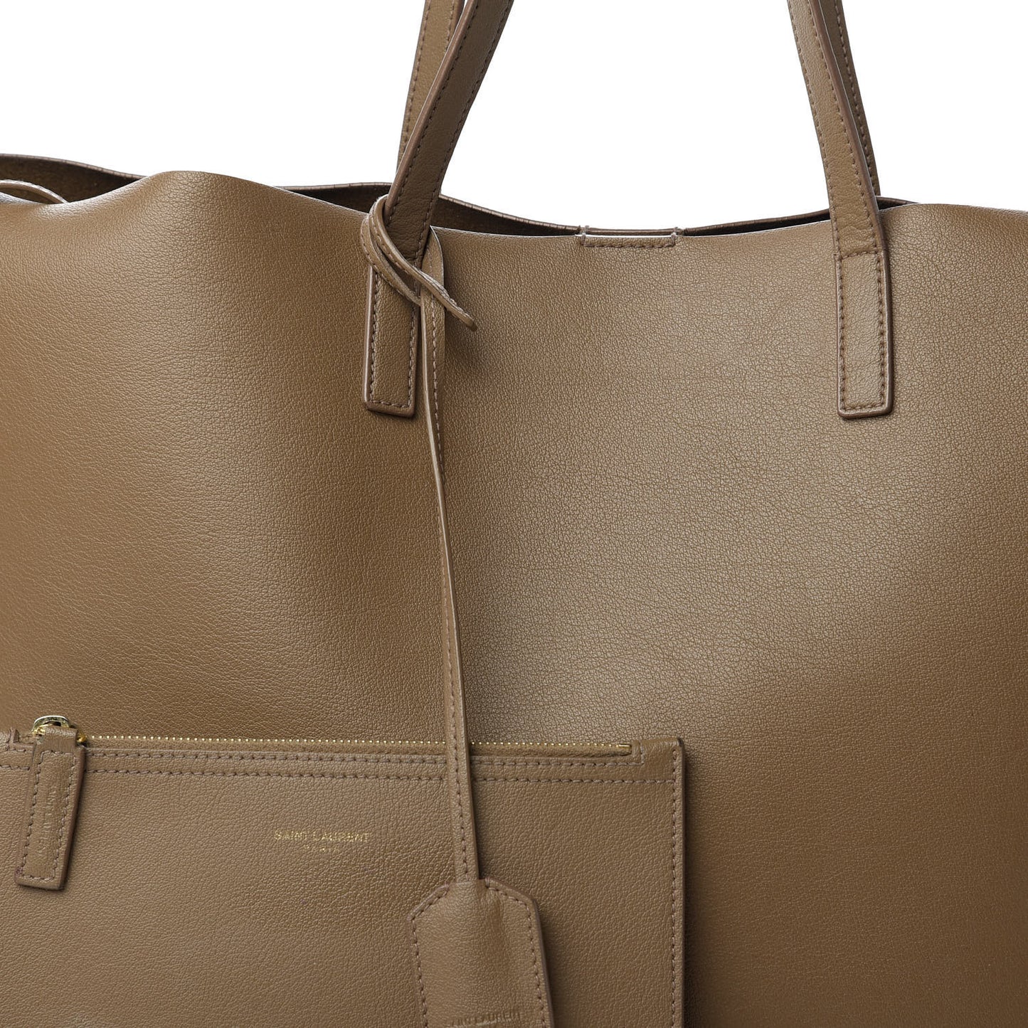 Calfskin Large Shopping Tote Taupe