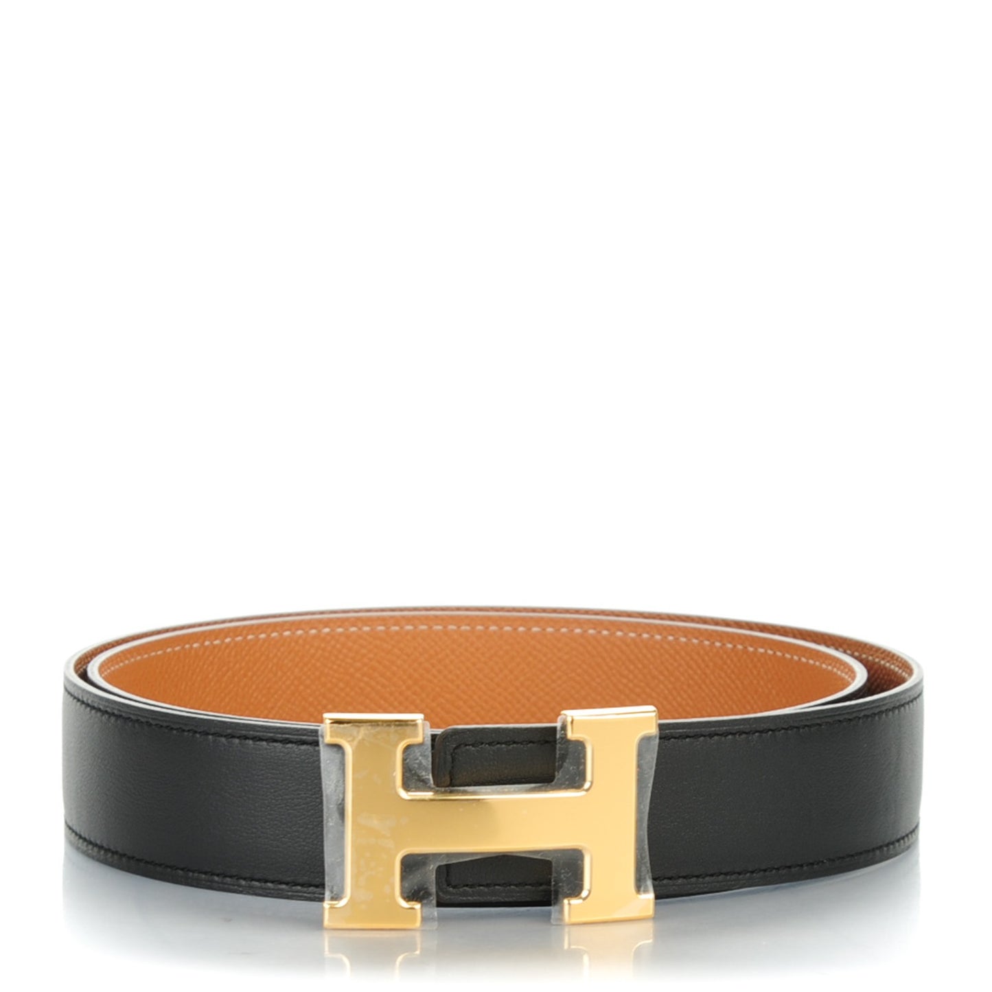 Swift Epsom 32mm H Belt 90 Black Gold