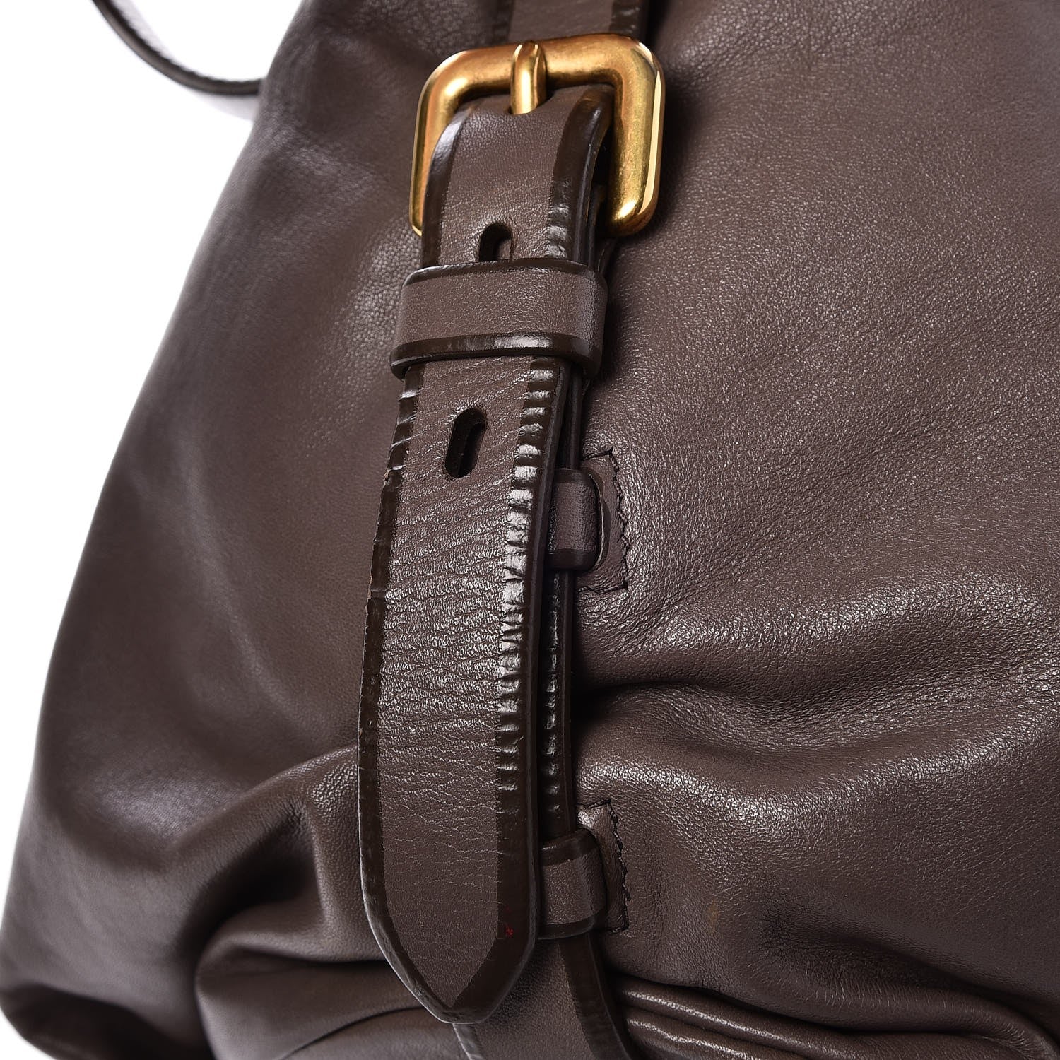 Prada Soft Calf Shoulder Bag Bambu 10 of 12