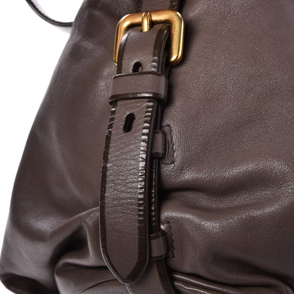Prada Soft Calf Shoulder Bag Bambu 10 of 12