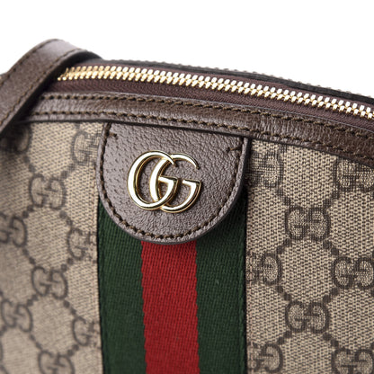 Gucci GG Supreme Monogram Textured Dollar Calfskin Web Small Ophidia Dome Shoulder Bag Beige Ebony New Acero 10 of 10