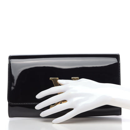 Louis Vuitton Patent Louise Clutch Black 2 of 10