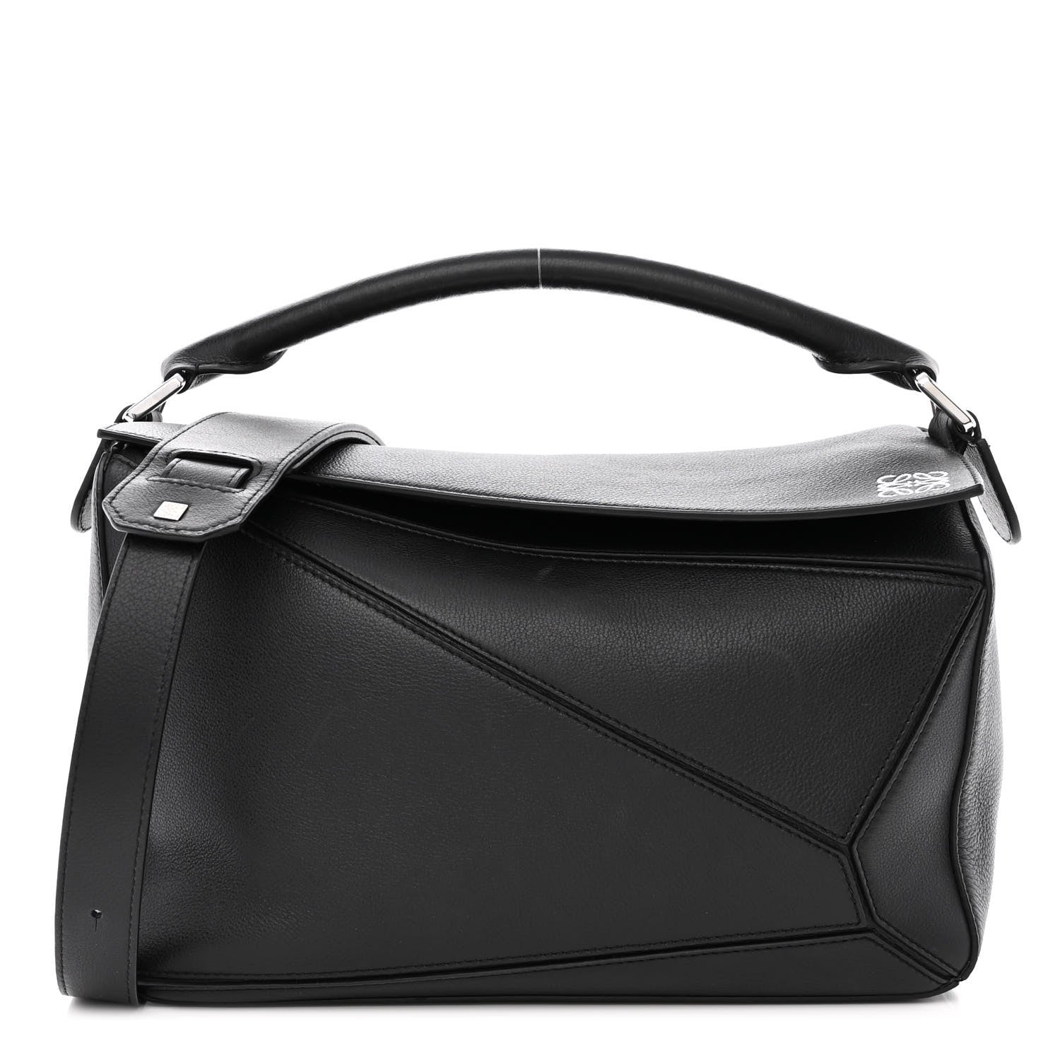 Loewe Calfskin Medium Puzzle Bag Black 1 of 12