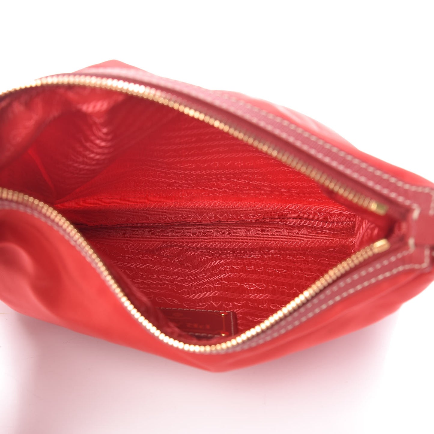 Tessuto Nylon Saffiano Vela Crossbody Bag Red