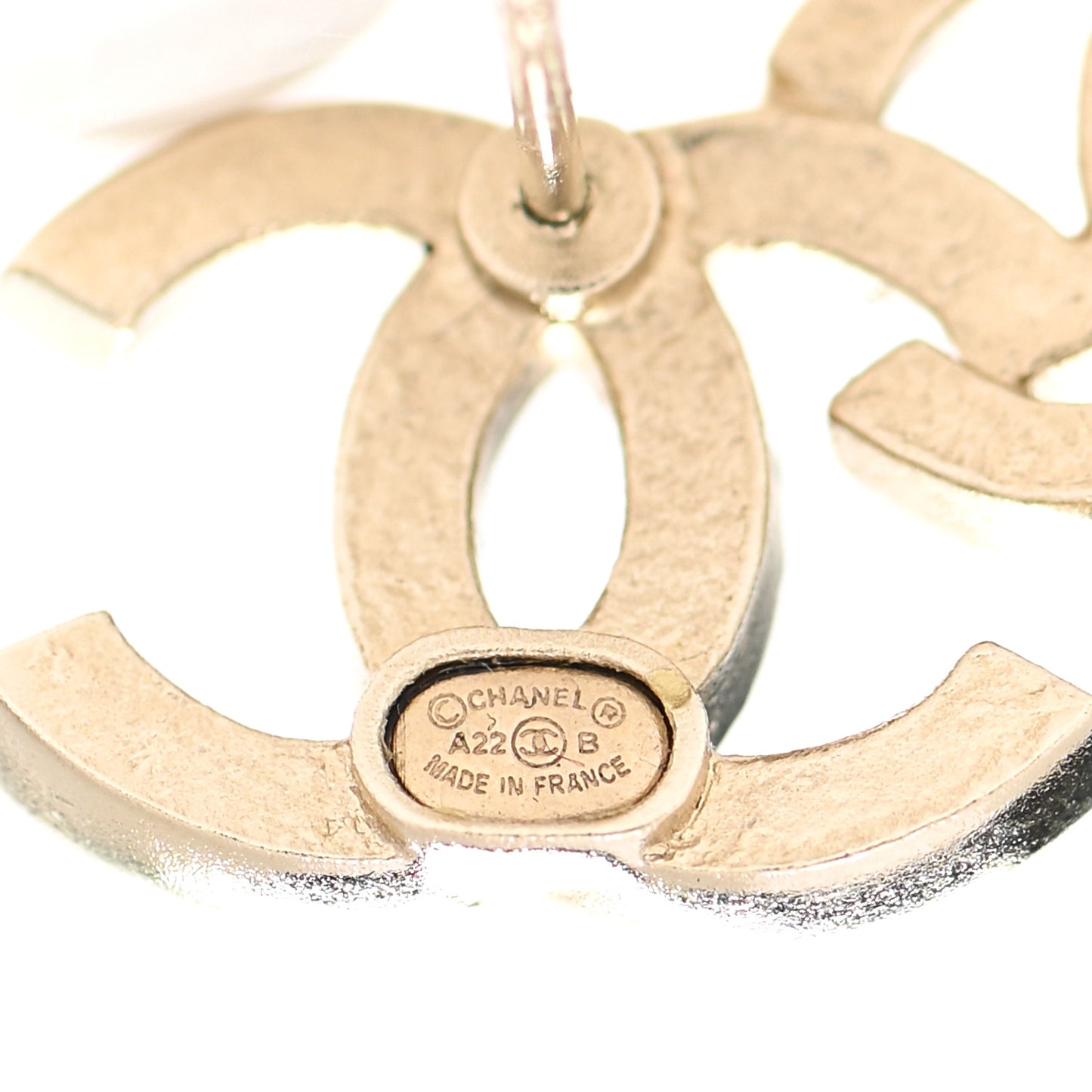 Crystal Double CC Earrings Gold Black
