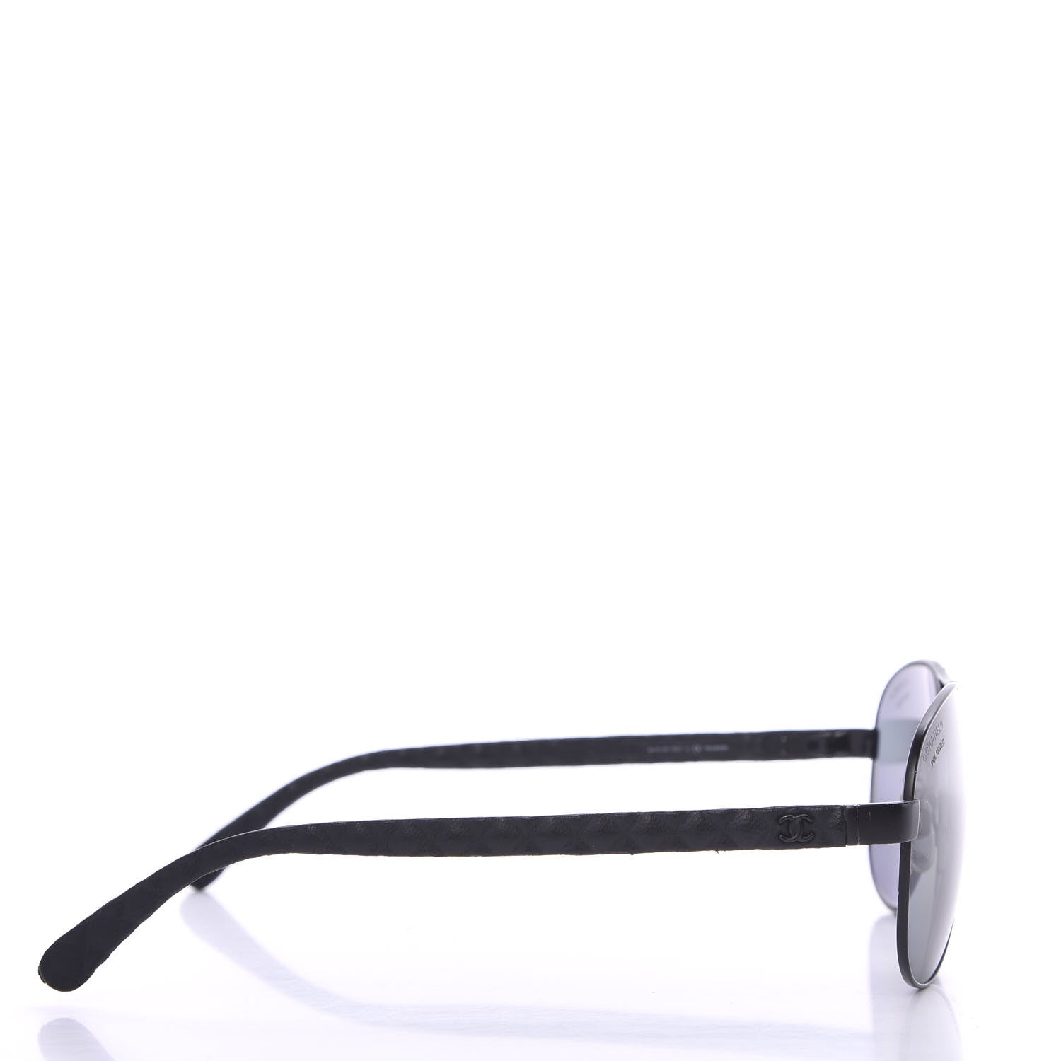 Chanel Pilot Summer Polarized Quilted Aviator Sunglasses 4204-Q Black 3 of 8
