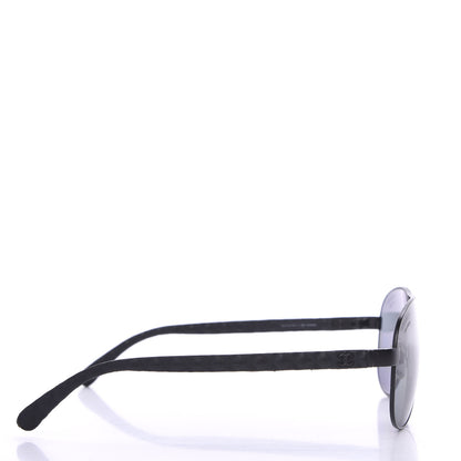 Chanel Pilot Summer Polarized Quilted Aviator Sunglasses 4204-Q Black 3 of 8