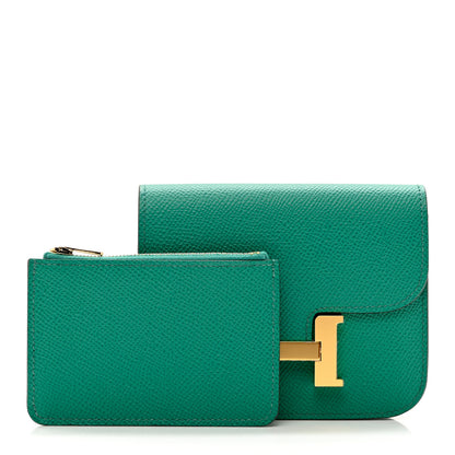 Hermes Epsom Constance Slim Wallet Vert Jade 3 of 8